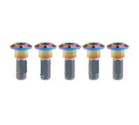 Vis À Bride Vis à boulon en titane M8 x 20 22 25 30 33mm, 5 pièces, tête douille hexagonale for boulons de Rotor frein(Rainbow,25mm)