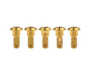 Vis À Bride Vis à boulon en titane M8 x 20 22 25 30 33mm, 5 pièces, tête douille hexagonale for boulons de Rotor frein(Gold,20mm)