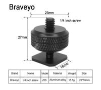 Vis à chaussure chaude ou froide pour appareil photo Dslr,1/4 3/8 pouces,vis de Base simple et Double couche,tête de trépied,accessoires de photographie,installation - Type Z35 1PC