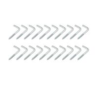 Vis à crochet en L angle droit, 10/20 pièces, carré courbé, vissable, forme 7, 20-40 mm, fixation murale, cadre photo, lampe, vis œil(2.5 * 13 * 25mm 20pcs)