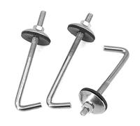 Vis à crochet for toiture en acier inoxydable 304 M5 M6, crochets robustes for tôle ondulée avec filetage profond for une fixation sûre(M6*130 (2 pcs))