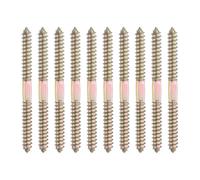 Vis à double extrémité en acier au carbone | Zinc, plusieurs tailles, double extrémité, 10 pièces en acier au carbone : meubles à joints en bois(M8 x 100 mm)