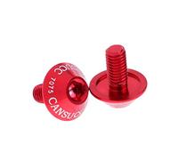 Vis à Douille de Support de Boulon de Cage de Bouteille d'eau de Vélo en Alliage D'aluminium M5x10mm, Rouge, comme décrit