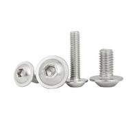 Vis à douille hexagonale grande tête en acier inoxydable 304, 5 50 pièces, M2 M3 M4 M5 M 6M8 M10 avec boulons de joint ronde Meson(10mm,M3(50PCS))
