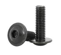 Vis à douille longues, Lot de 10 vis autotaraudeuses M3 M4 M5 M6 M8 M10 à tête bombée six pans creux, boulons Allen noirs,9 mm longueur (6 40 mm)(10mmx 10pcs M4)