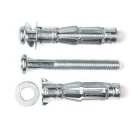 Vis à expansion, 3 pièces, M4 M5 M6 M8 ancrages muraux creux, vis d'expansion for plaques de plâtre, Tube d'avion, bouchons d'ancrage muraux creux, boulon d'expansion en métal(M5X80)