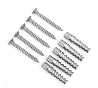 Vis À Expansion Ancrages for cloisons sèches auto-perceuses avec vis, ancrages muraux robustes en acier au carbone, 10/100 pièces(6mm-(Style A),100 Sets)