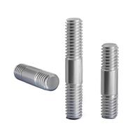 Vis à Goujon à Double Extrémité Tige Filetée, Filetage d'Extrémité M3~M16 304 Boulon sans Tête en Acier Inoxydable Vis Bâton de Dent Barre à Double(M4(2pcs),130mm)