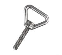 Vis à œil triangulaire en acier inoxydable 304 pour outils de levage, pour résistance à la rouille et à la corrosion, grande capacité de charge pour l'industrie et la construction, argent, filetage M8