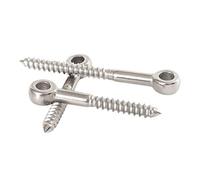 Vis à œillet en acier inoxydable 316 M4 M5 M6 M8 M10, anneaux de terminaison en bois, crochets à œillet, accessoires for câbles métalliques, boulon à œillet(M4x45mm(2pcs))