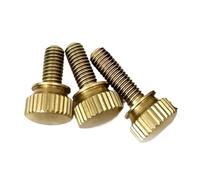 Vis à main moletée à tête haute en laiton Double couche avec marches, boulons de boîtier d'ordinateur Double couche en cuivre pur M3 M4 M5 M6 M8 M10 1 à 5 pièces(16mm,M4 (3Pcs))