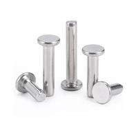 Vis à métal 20/30/50pcs M2 M2.5 M3 M4 304 Acier Inoxydable tête Ronde Plate Rivet Solide Auto-bouchant Rivet à Frapper boulons à Ongles (Color : 12mm, Size : M4(20Pcs))