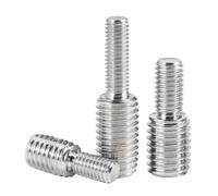 Vis à métal 5 pièces M3 M4 M5 M6 M8 ~ M16 304 Acier Inoxydable Changement diamètre de Filetage Filetage Externe Double tête vis de Conversion Taille réducteur Boulon à tête 304 Acier Inoxydable (Colo