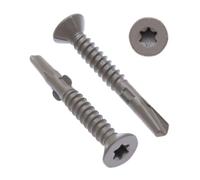 Vis à Métal 6.3mm Autotaraudeuses Torx à Tête Plate Autoperceuse (lot de 100) Utilisation Extérieure Avec Protection Anti-corrosion C4 pour Tôles/Toitures/Fenêtres Fixation DIN7504 P (6.3mm x 70mm)