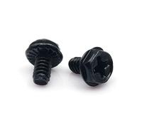 Vis à métal Boîtier PC, 20 pièces, Noir Argent 6#-32x5/6/8mm, Alimentation, Disque Dur, Carte mère, Montage à tête, vis de Fixation, Bricolage d'ordinateur (Color : Black, Size : 6-32x5mm)