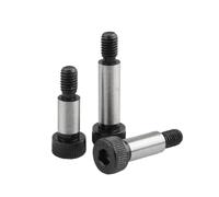 Vis à métal Boulon à vis hexagonal en acier au carbone noir, haute résistance, M5 M6 M8 M10 Dia = 6/8/10/12mm, tête à six pans creux, épaule, roulement à rouleaux, 3 pièces(40mm,M10 shoulder dia12mm)