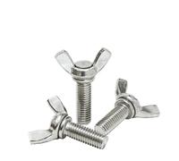 Vis à métal Boulons à Ailes Papillon M3 M4 M5 M6, Serrage Manuel, vis à tête d'aile en Acier Inoxydable 304 L: 8-50mm 5 pièces/lot(20mm x5pcs,M3)