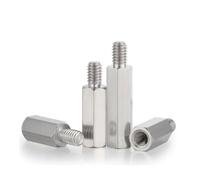 Vis à métal Entretoises hexagonales mâles et femelles en acier au carbone nickelé M3, 2 à 20 pièces, pour montage sur carte mère PCB(75MM 2PCS_M3 THREAD 6MM)