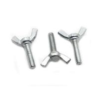 Vis à métal Lot de 5 à 10 boulons papillon en acier zingué, à serrage manuel, M4, M5, M6(25mm,M4 10pcs)