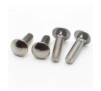 Vis à métal Lot de 5 à 10 vis de carrosserie à tête bombée et à col carré en acier inoxydable M4 M5 304(12mm,M4 10pcs)