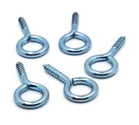 Vis à métal Lot de 5 à 50 vis à œil en acier zingué bleu, tailles 0, 1, 2, 3, 4, 5, 6, 8, 10, 12, 14, accessoires pour vis autotaraudeuses(No.10 5pcs)