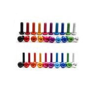 Vis à métal Vis à tête hexagonale en Aluminium M3 M4 M5 M6 * 5/6/8/10/12/16/20/25/30, 10 pièces, vis à tête hexagonale en Aluminium coloré (Color : M4x16, Size : Deep Blue)