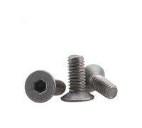Vis à métaux à tête fraisée hexagonale plate en titane, lot de 2 à 10 pièces, DIN7991 m2 m2.5 m3 m4 m5 m6 m8 TA2 Gr2(10mm,M2.5 10pcs)