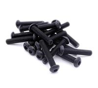 Vis à métaux à tête hexagonale M10 (10 mm x 35 mm) - Acier noir (lot de 10)