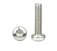 Vis à métaux à tête ronde Torx M2 M2.5 M3 M4 M5 M6 M8 Vis de sécurité Torx à tête cylindrique à six lobes en acier inoxydable GB2672(6mm)