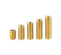 Vis à métaux en laiton DIN916, douille hexagonale sans tête en cuivre, ensemble d'arrêt supérieur, extrémité concave(12mm,M8(10pcs))