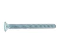 GFD Vis à métaux tête fraisée Pozidriv acier zingué blanc filetage total 5x70 mm 200 pièces