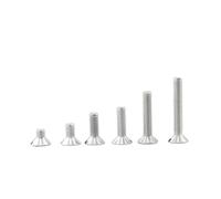 Vis à métaux métriques tête fraisée fendue et, filetage M1.6 M2 .5 M3 M4 M5 M6 M8 M10 (lot de 10/20/50 pièces)(6mm,M4 20pcs)