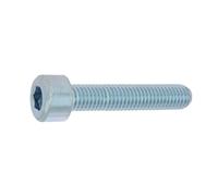 Vis à métaux tête cylindrique hexagonale creuse acier zinguée blanc classe 8.8 DIN 912 10X25 boîte de 200 - CHC10X25ZING
