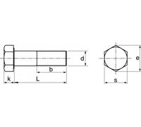 Vis à métaux tête hexagonale ACTON inox A2 DIN933 - Ø10x100mm - boite de 50 - 6210210X100