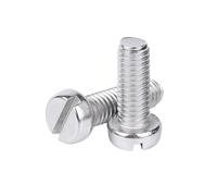 Vis à métaux tête ronde fendue, en acier inoxydable GB65 304, 2/4/10/25/50 pièces, M1.6 M2 .5 M3 M4 M5 M6 M8 M10(16mm,50Pcs M1.6)