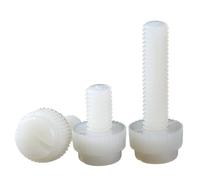 Vis à molette isolée en plastique et Nylon blanc M3 M4 M5 M6 M8, 10 pièces, tête fendue, réglage sans outil, vis pouce, serrer la main, boulon(25mm,M8)