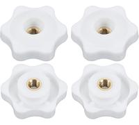 Vis à molette moletée, 4 pièces 4M 5M 6M 25mm bouton filetage femelle visser en laiton boutons étoile plastique poignées de serrage main filetés(5M)