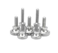 Vis à molette moletées, 2 vis à oreilles moletées M5 à tête haute en forme d'aile, boulons en acier inoxydable 304(M5x25mm)