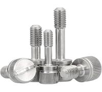 Vis à molette moletées, 5 vis à main captives fendues GB839, vis moletées à queue réduite, verrouillage libre(M3 x 6)