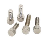 Vis à molette moletées 5 vis à oreilles en acier nickelé, type simple, tête moletée métrique, réglage manuel(6mm,M3 5pcs)
