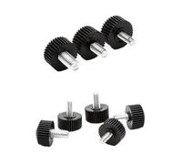 Vis à molette moletées, Vis moletée en caoutchouc, vis à pouce en plastique, bouton de serrage en acier au carbone galvanisé M4 M5 M6 20 pièces(M5x10mm)