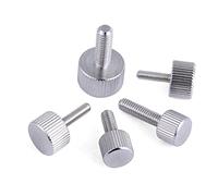 Vis à oreilles 2-10pcs m2 m2.5 m3 m4 m5 * 5/6 / 8/10/15/15/20/25/30 mordilla pouce vis à la main serrer les vis en acier inoxydable moletage tête plate tête Tête moletée filetée