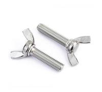 Vis à oreilles à tête papillon, vis de réglage à serrage manuel en acier inoxydable 304, M3-M12(M5x65mm-5pcs)