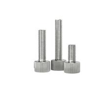 Vis à oreilles en acier inoxydable 304 M2 M2.5 M3 M4 M5 M6 M8 à tête ronde plate et moletée, vis à réglage manuel(16mm,M5 (2Pcs))