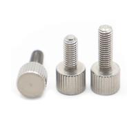 Vis à oreilles en acier inoxydable M2 .5 M3 M4 304, tête moletée métrique de Type simple, vis réglage manuel pour machines-outils machine(304 Stainless Steel,12MM_M3 5PCS)