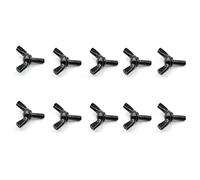 Vis à oreilles en acier noir, boulon papillon avec main à griffe DIN316 M4-M8 6-60mm 2-10 pièces(M4 10pcs,12mm)