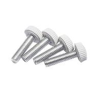 Vis à Oreilles M4 M5 M6 Blanc Knurled Ronde Vis Main Filetage métrique en Plastique Resserrer Pouce bakélite Poignée Vis Tête moletée filetée (Color : 20mm (20pcs), Taille : M6)