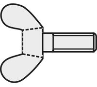 Vis à oreilles TOOLCRAFT 827811 10 pc(s) M5 16 mm tête à ailettes acier N/A