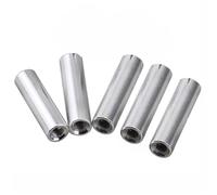Vis à pas M4 M5 M6 Vis à vis fileté intérieur écrou long tige de montage rond en aluminium entretoises 6mm 8mm 50mm 100mm colonne entretoise écrou d'axe(50mm,M5 5pcs)