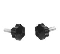 Vis à poignée en plastique M8 M10 M12, 2 pièces, prune, serrage la main, écrous de forme d'étoile, bouton acier au carbone bakélite(M8x30(Head 50mm))